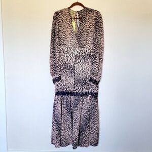 Limone Monde Leopard Lace Maxi Dress